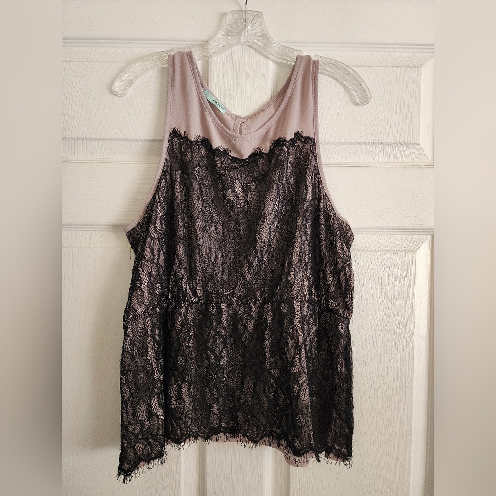 Lavender Lace Overlay Top
